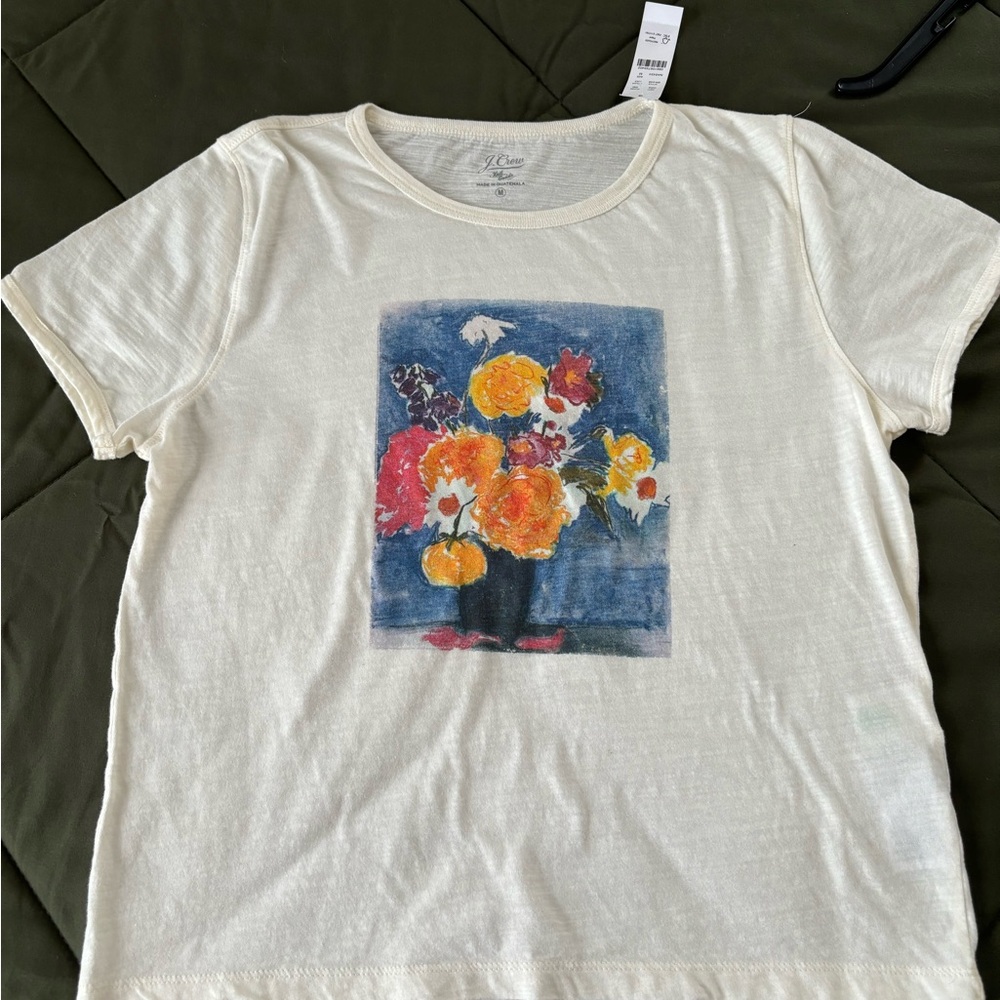 J.Crew women’s print T-shirt size medium NWT
